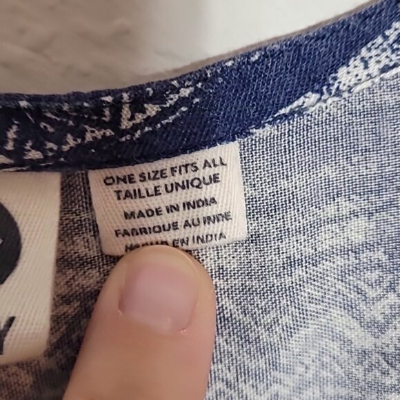 Roxy Open Kimono Cardigan One Size S/M/L/XL Blue Fringe Dolman Bohemian Rayon - Picture 6 of 13